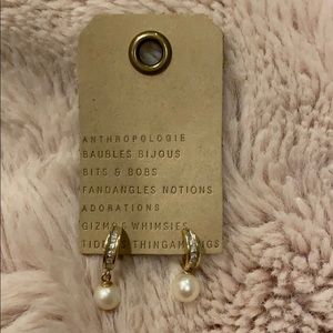 Authentic Pearl and Diamond Earrings